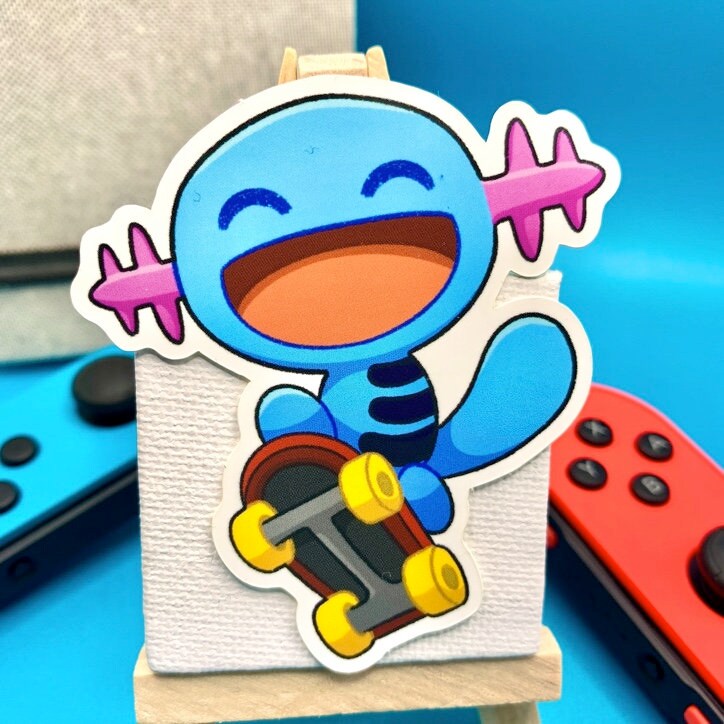 Wooper Vinyl Sticker - Pokemon Sticker - Weatherproof Die Cut Sticker - Cute Pokemon Sticker