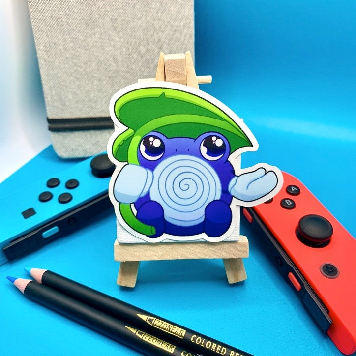 Poliwhirl Vinyl Sticker - Pokemon Sticker - Weatherproof Die Cut Sticker - Cute Pokemon Sticker