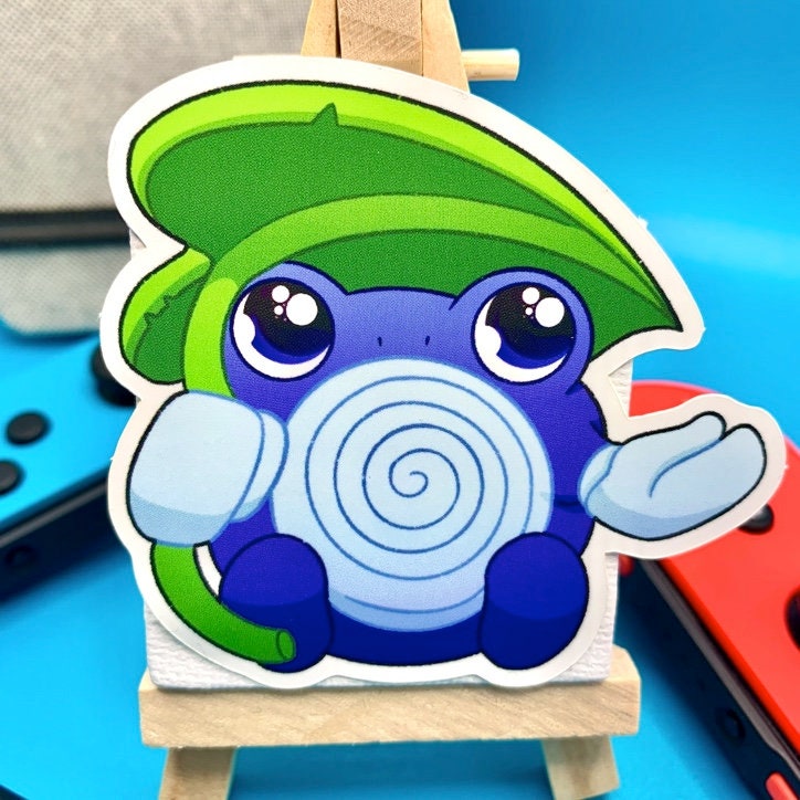 Poliwhirl Vinyl Sticker - Pokemon Sticker - Weatherproof Die Cut Sticker - Cute Pokemon Sticker