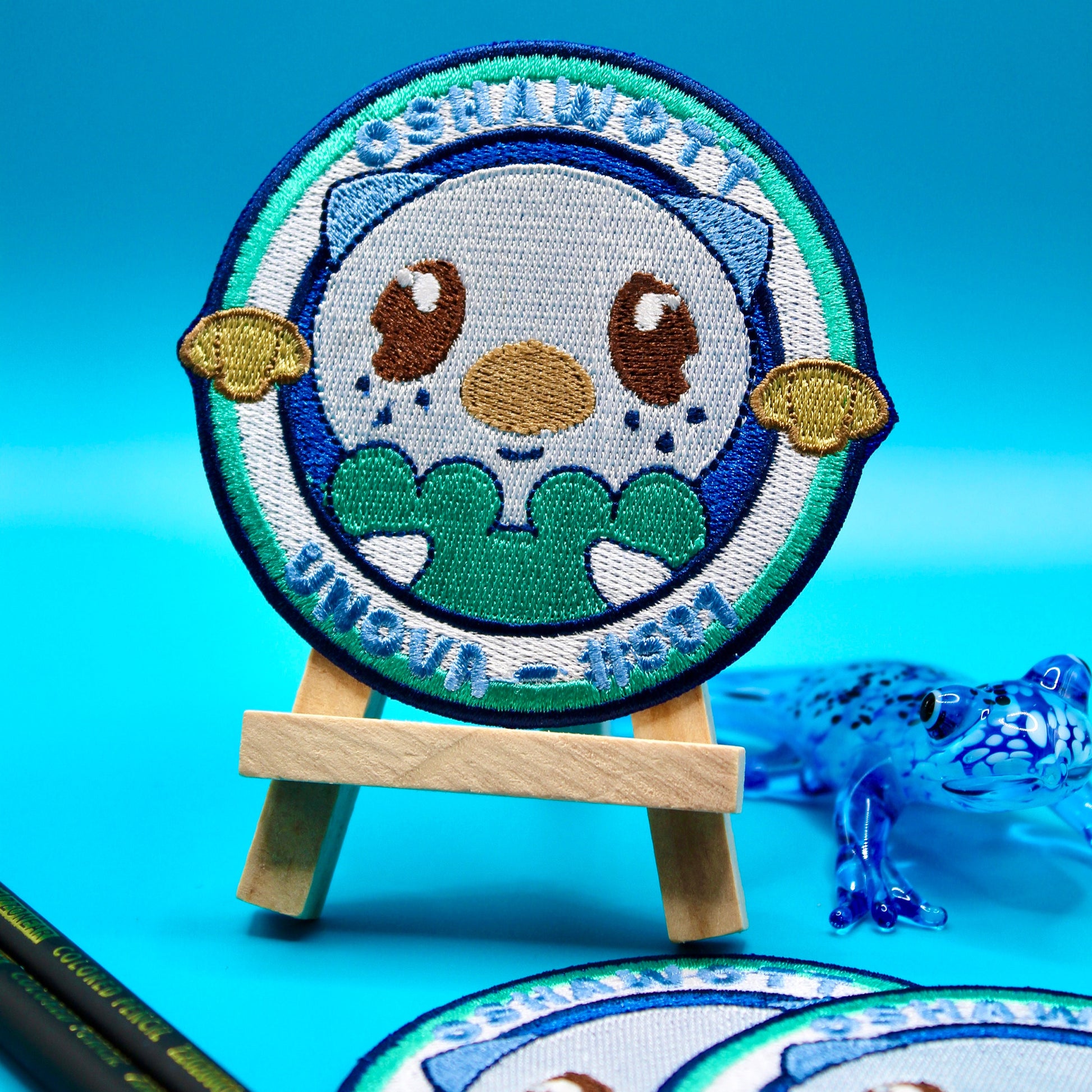 Oshawott Embroidered Iron On Patch - Pokemon Embroidered Iron On Patch - Cute Pokemon Patch