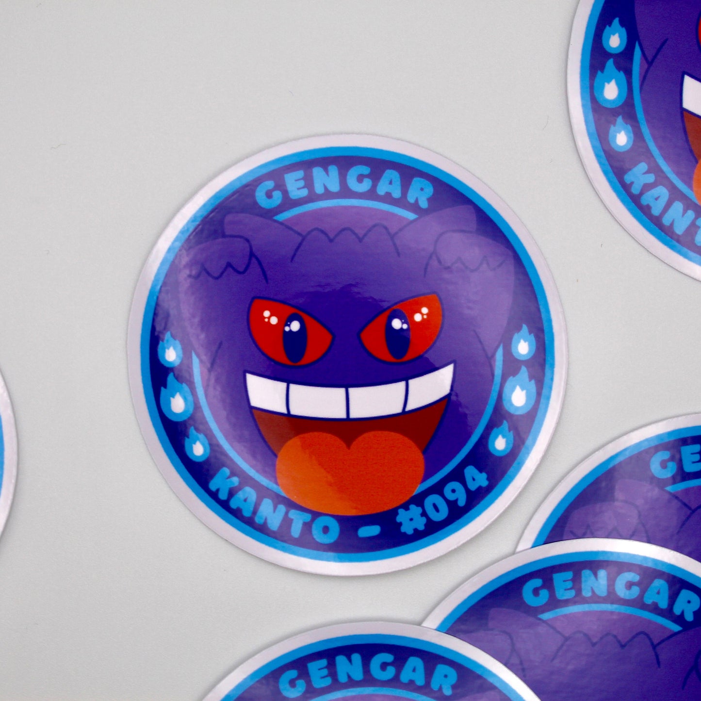 Gengar Vinyl Sticker - Pokemon Sticker - Weatherproof Die Cut Sticker - Cute Pokemon Sticker