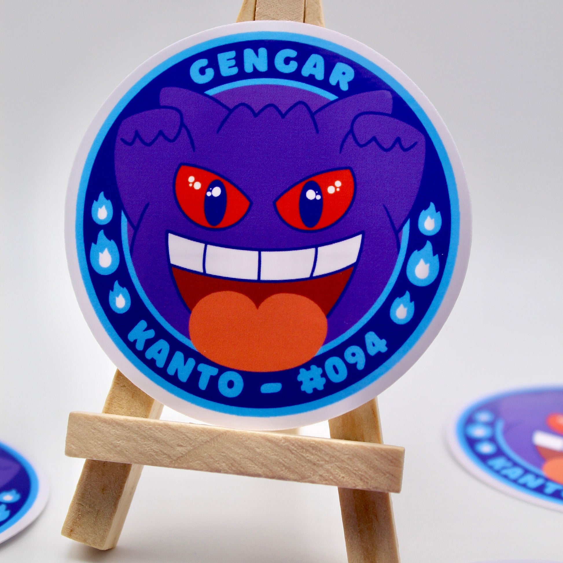 Gengar Vinyl Sticker - Pokemon Sticker - Weatherproof Die Cut Sticker - Cute Pokemon Sticker