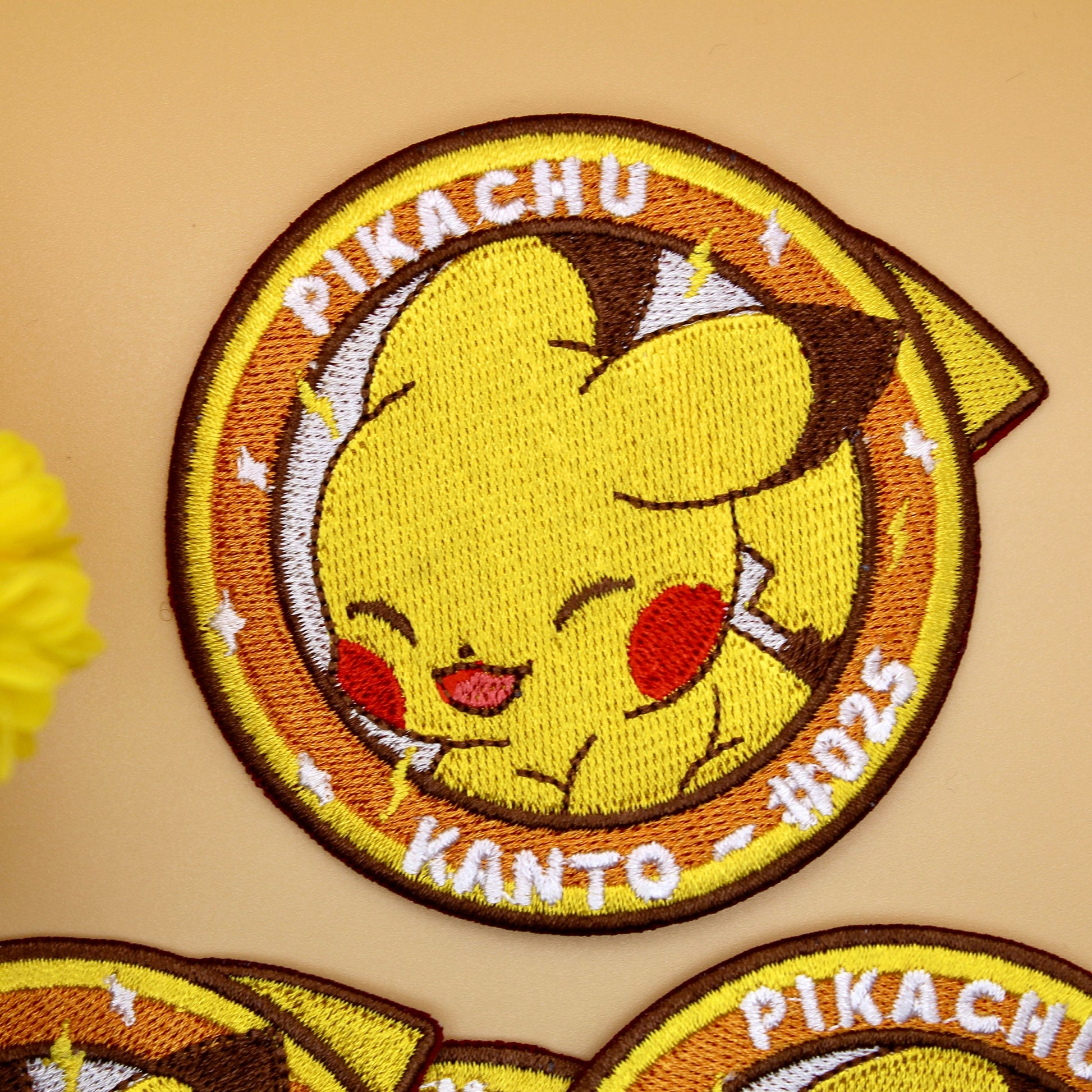 Pikachu Embroidered Iron On Patch - Pokemon Embroidered Iron On Patch - Cute Pokemon Patch