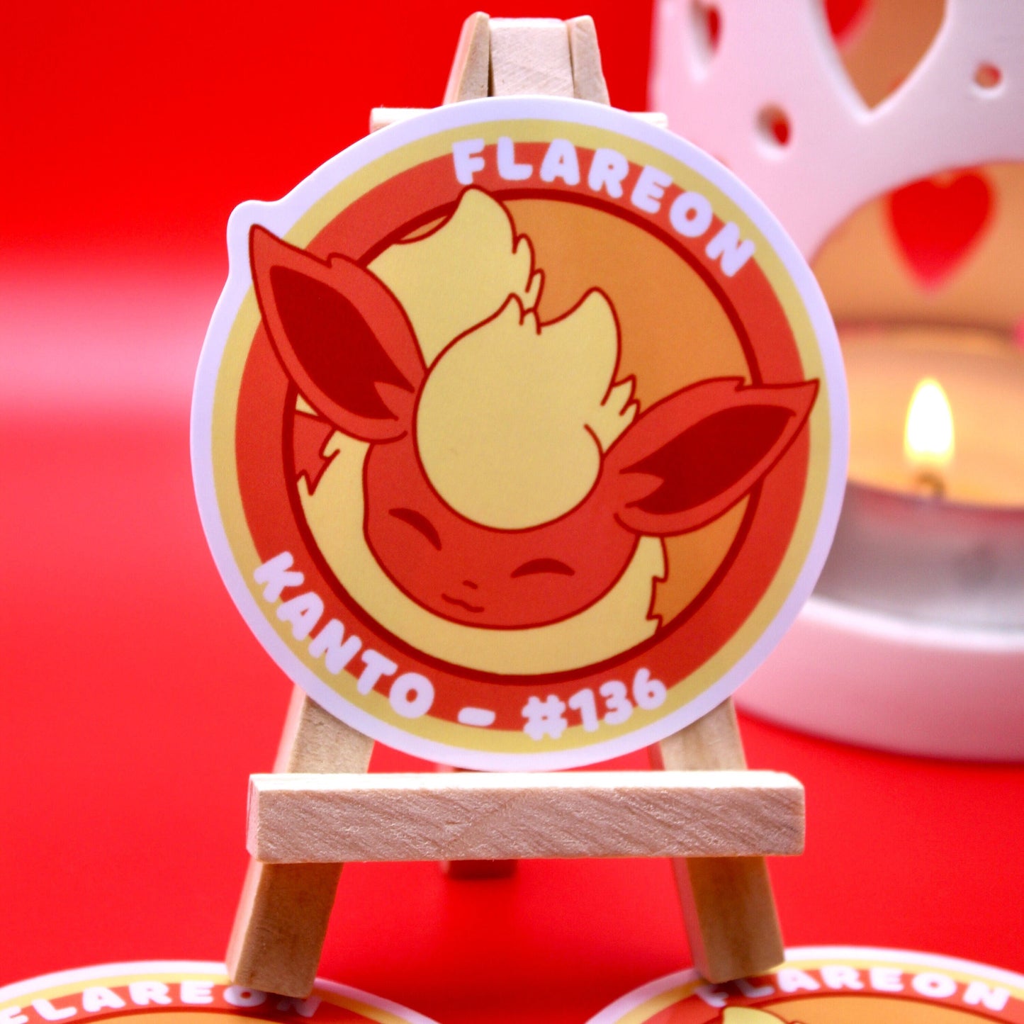 Flareon Vinyl Sticker - Pokemon Sticker - Weatherproof Die Cut Sticker - Cute Pokemon Sticker