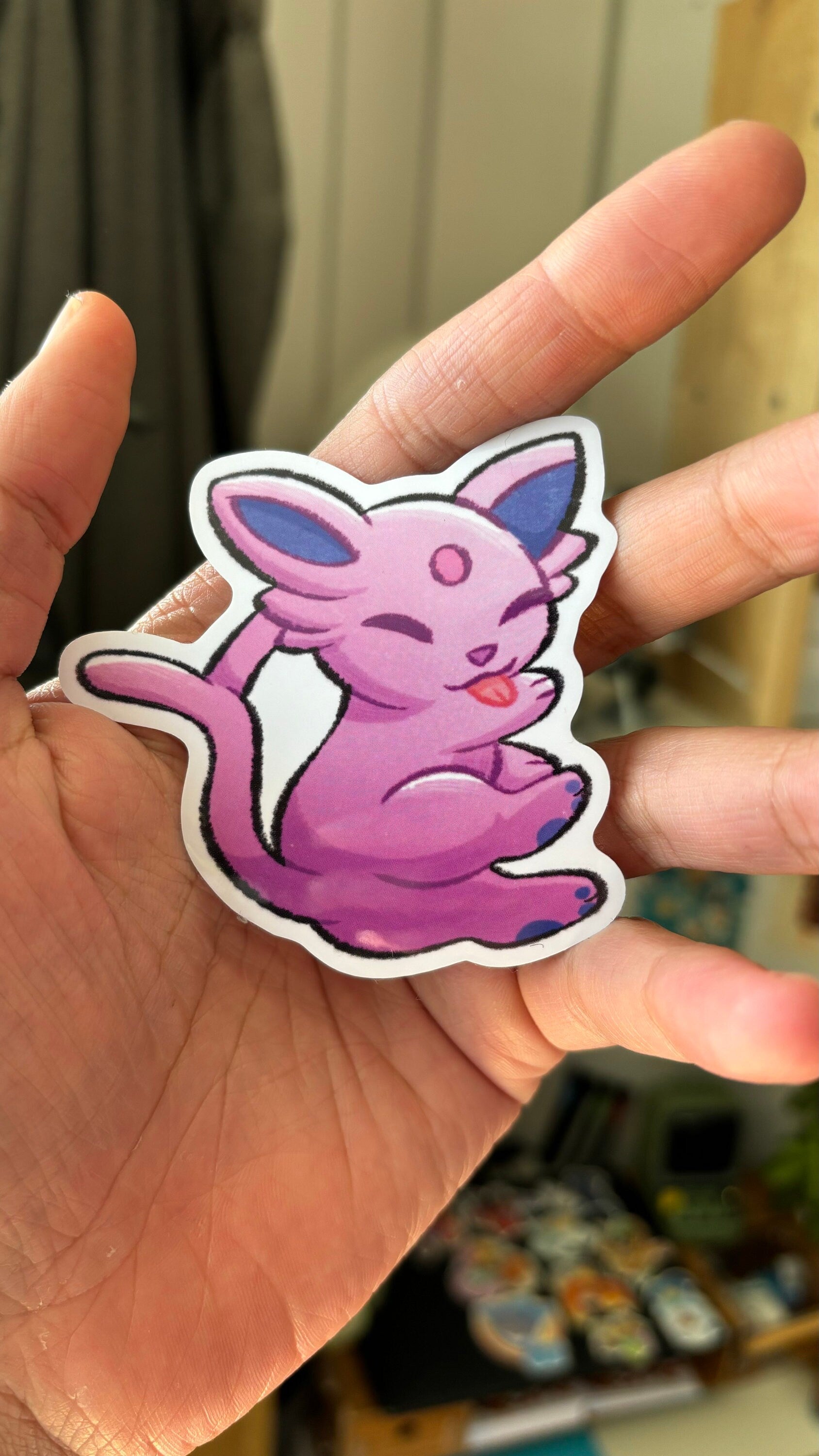 Espeon Vinyl Sticker - Pokemon Sticker - Weatherproof Die Cut Sticker - Cute Pokemon Sticker