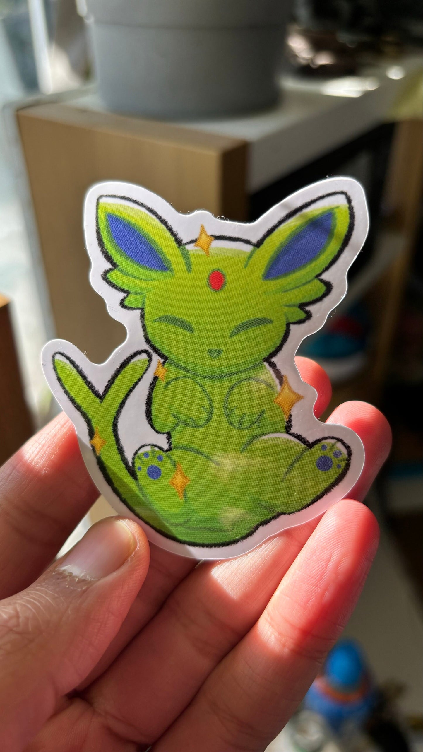 Shiny Espeon Vinyl Sticker - Pokemon Sticker - Weatherproof Die Cut Sticker - Cute Pokemon Sticker