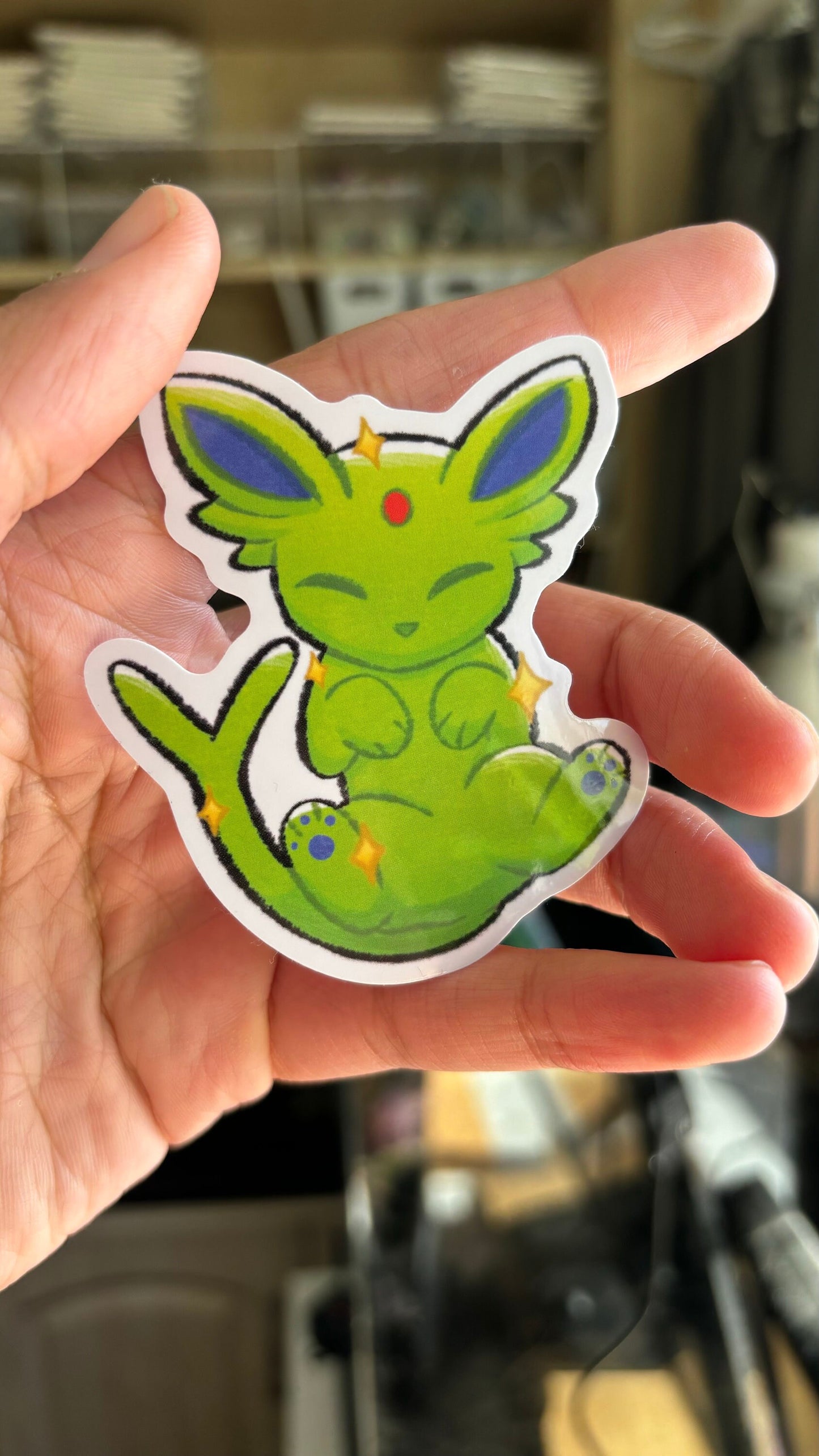 Shiny Espeon Vinyl Sticker - Pokemon Sticker - Weatherproof Die Cut Sticker - Cute Pokemon Sticker