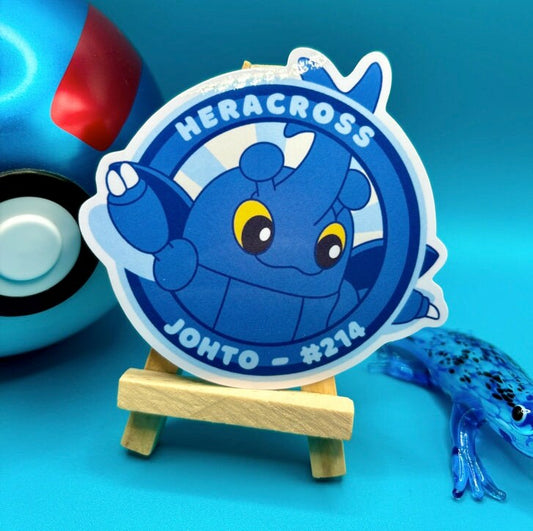 Heracross Vinyl Sticker - Pokemon Sticker - Weatherproof Die Cut Sticker - Cute Pokemon Sticker