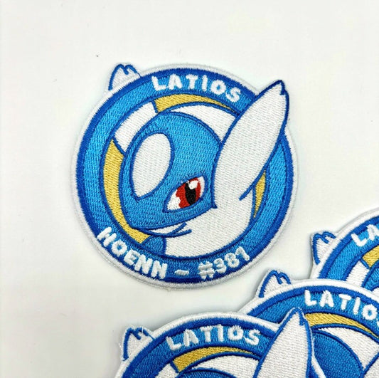 Latios Embroidered Iron On Patch - Pokemon Embroidered Iron On Patch - Cute Pokemon Patch