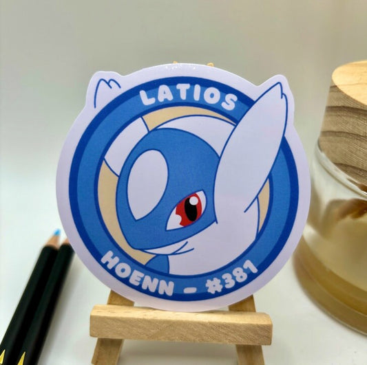 Latios Vinyl Sticker - Pokemon Sticker - Weatherproof Die Cut Sticker - Cute Pokemon Sticker