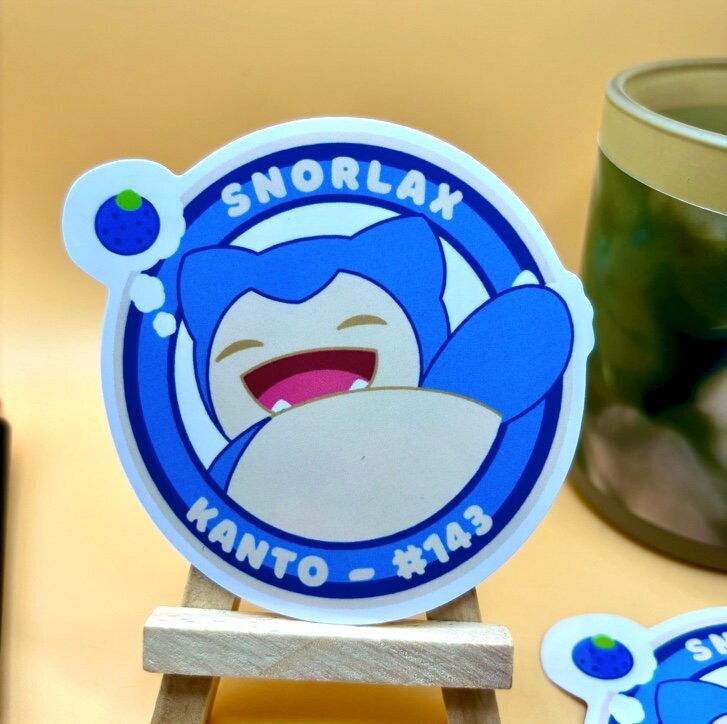 Snorlax Vinyl Sticker - Pokemon Sticker - Weatherproof Die Cut Sticker - Cute Pokemon Sticker