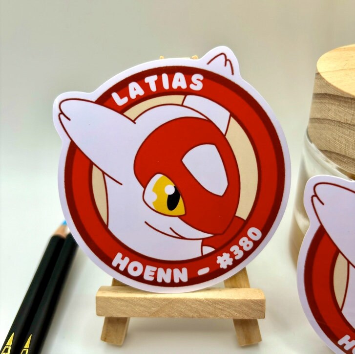 Latias Vinyl Sticker - Pokemon Sticker - Weatherproof Die Cut Sticker - Cute Pokemon Sticker