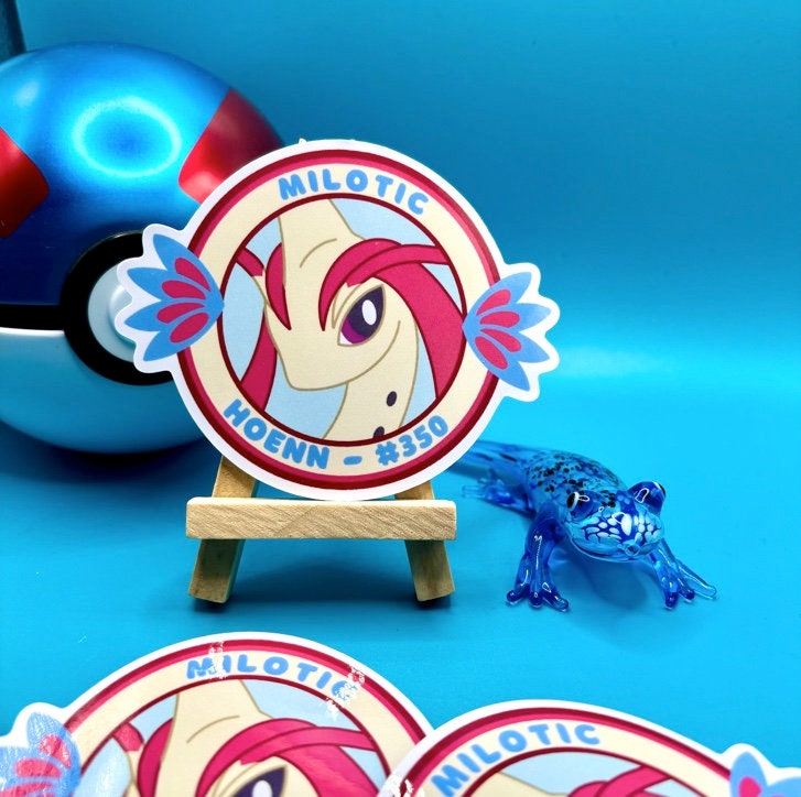 Milotic Vinyl Sticker - Pokemon Sticker - Weatherproof Die Cut Sticker - Cute Pokemon Sticker