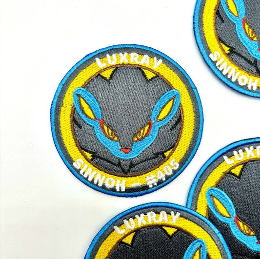 Luxray Embroidered Iron On Patch - Pokemon Embroidered Iron On Patch - Cute Pokemon Patch