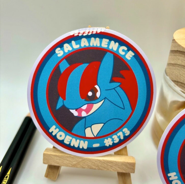 Salamence Vinyl Sticker - Pokemon Sticker - Weatherproof Die Cut Sticker - Cute Pokemon Sticker