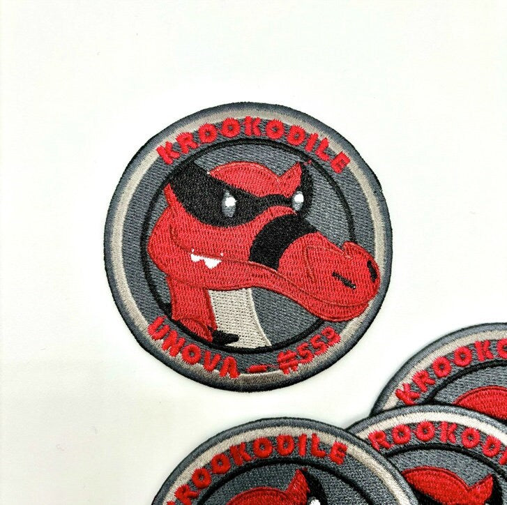 Krookodile Embroidered Iron On Patch - Pokemon Embroidered Iron On Patch - Cute Pokemon Patch